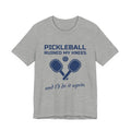 Pickleball Ruined My Knees and I'd Do It Again Tee (Navy Blue Ink)