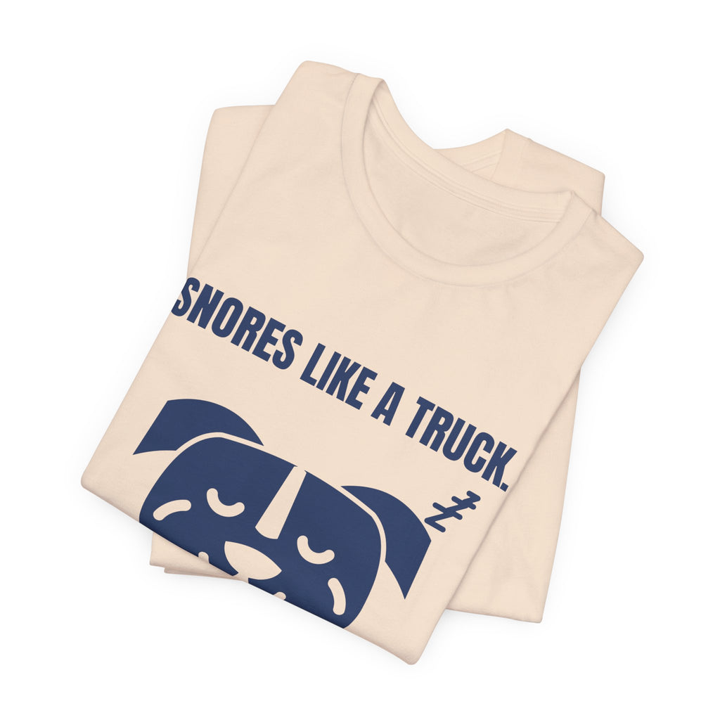 Snores Like a Truck Tee (Navy Blue Ink)