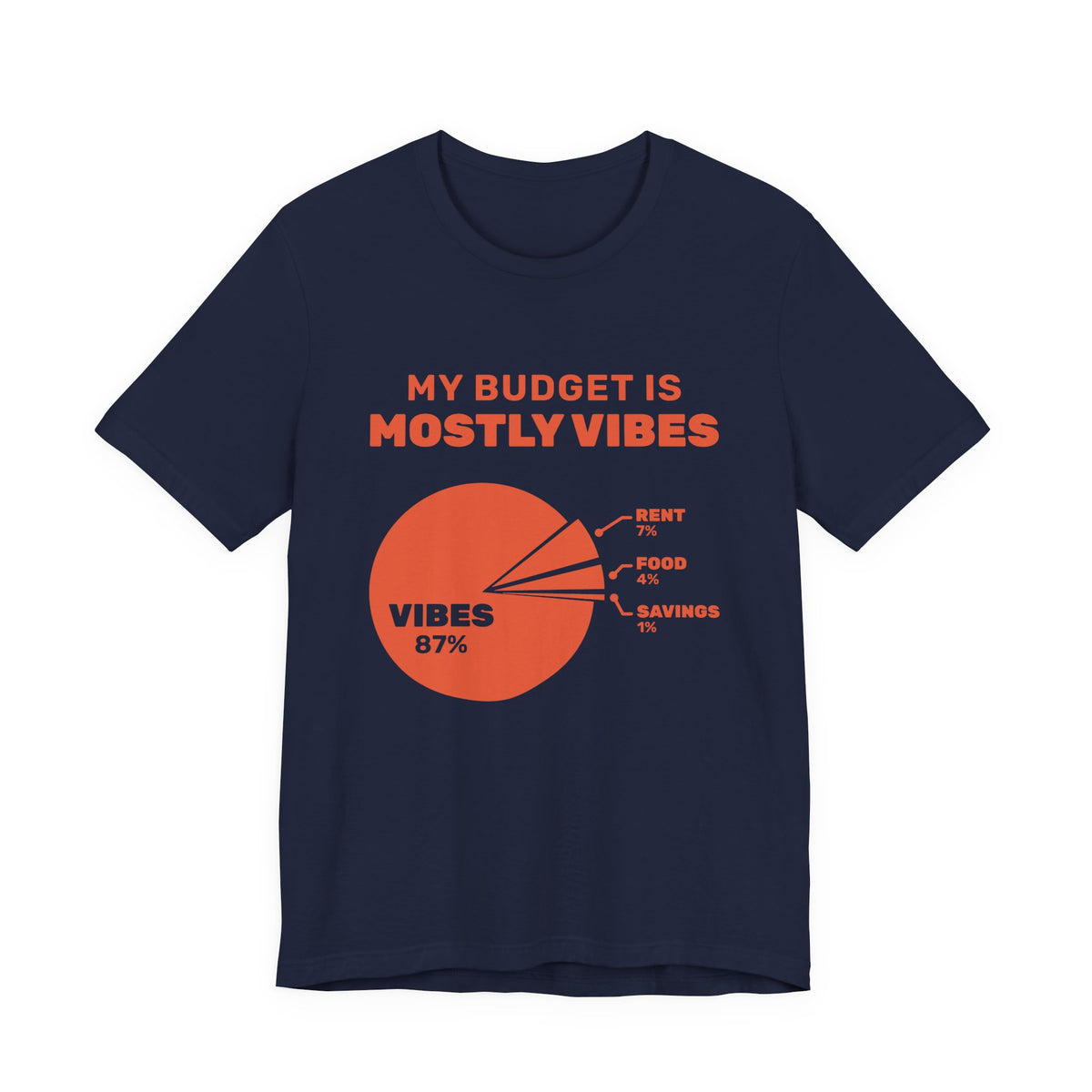 My Budget Is Mostly Vibes Tee (Orange Ink)