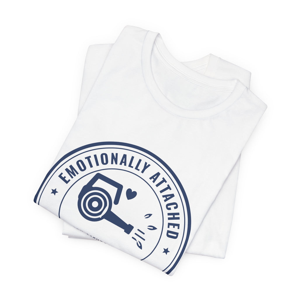Emotionally Attached to My Leaf Blower Tee (Navy Blue Ink)