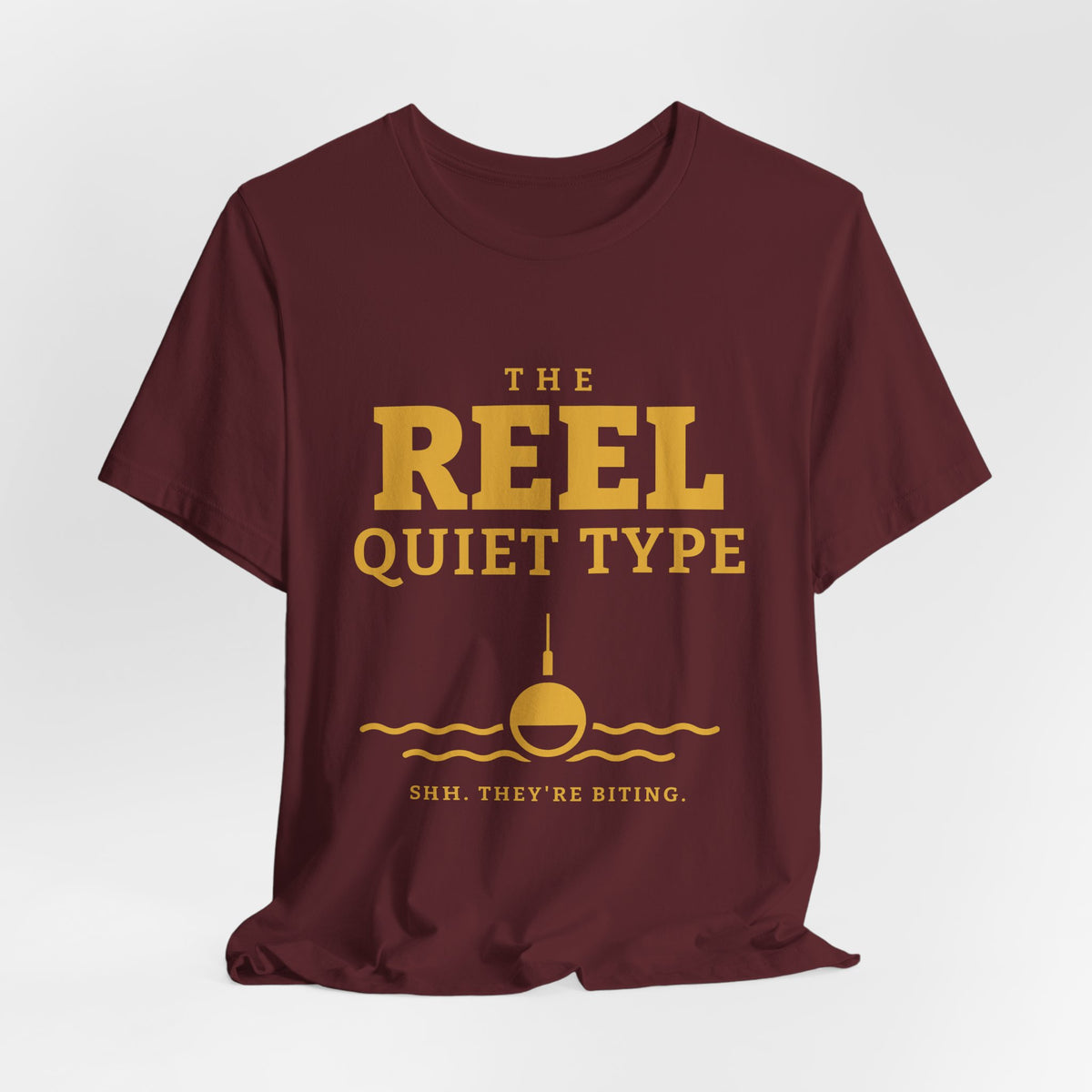 The Reel Quiet Type Tee (Gold Ink)