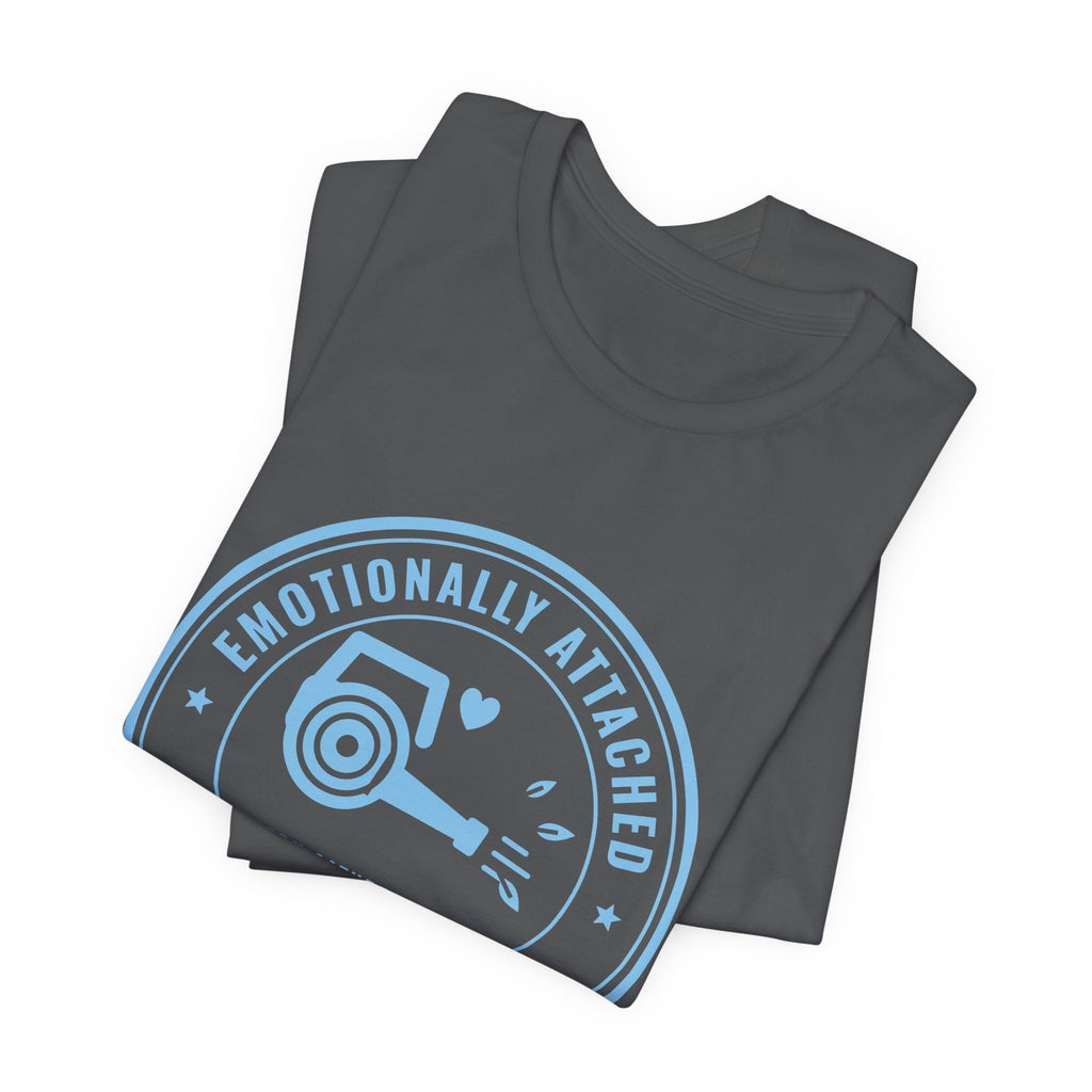 Emotionally Attached to My Leaf Blower Tee (Sky Blue Ink)