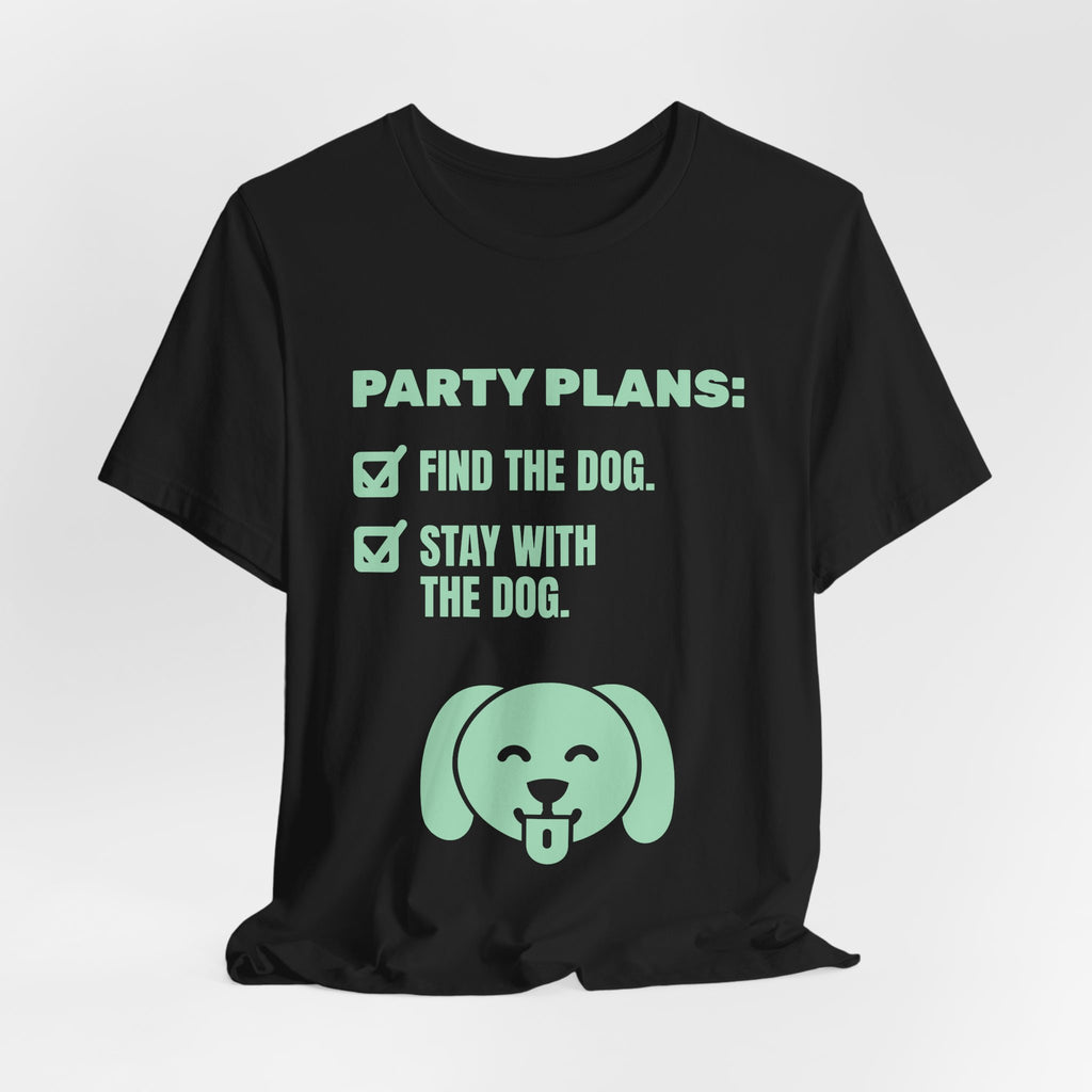 Party Plans: Find the Dog Tee (Mint Green Ink)