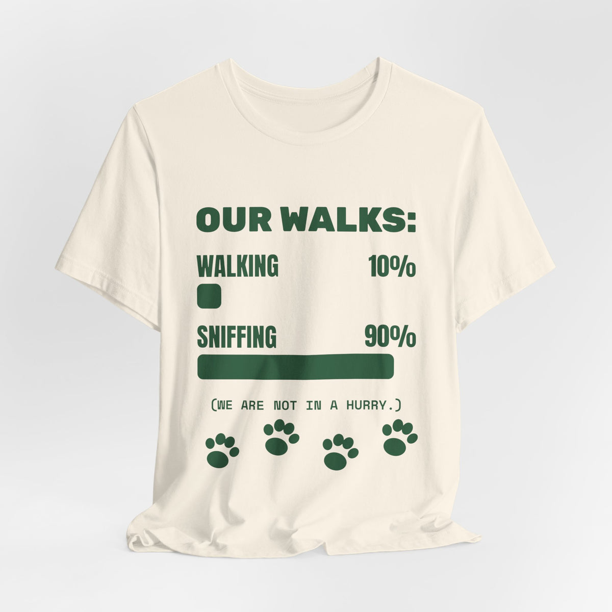 Our Walks: Sniffing 90% Tee (Forest Green Ink)