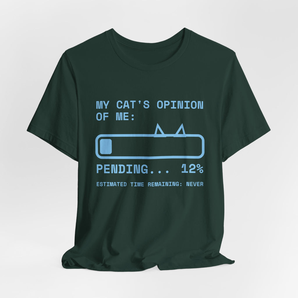 My Cat's Opinion of Me: Pending Tee (Sky Blue Ink)