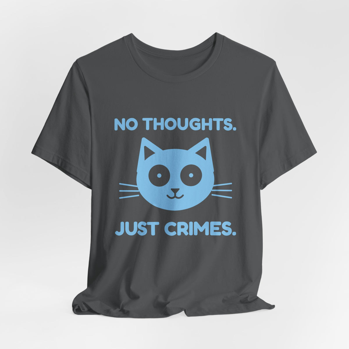 No Thoughts. Just Crimes. Tee (Sky Blue Ink)
