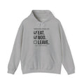 Eat. Nod. Leave. Hoodie (Light)