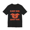 Blocky Head. Squishy Heart Tee (Orange)