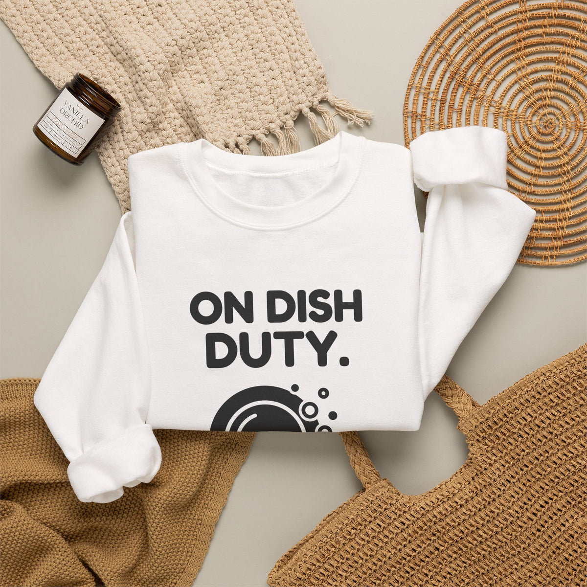On Dish Duty Crewneck Sweatshirt (Light)