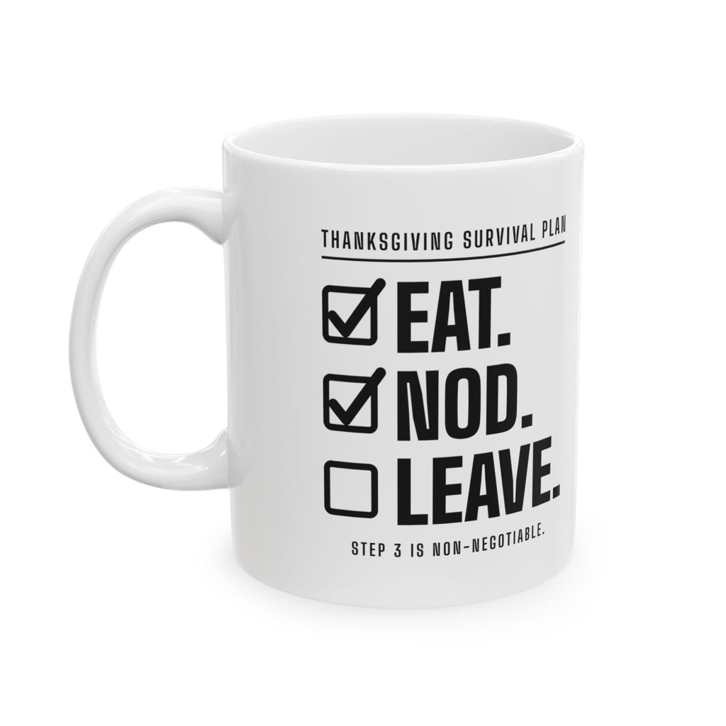 Eat. Nod. Leave. Mug