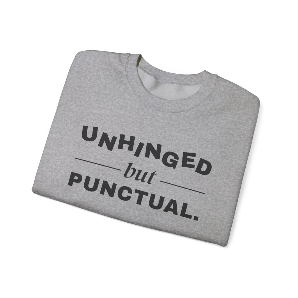Unhinged but Punctual Crewneck Sweatshirt (Light)