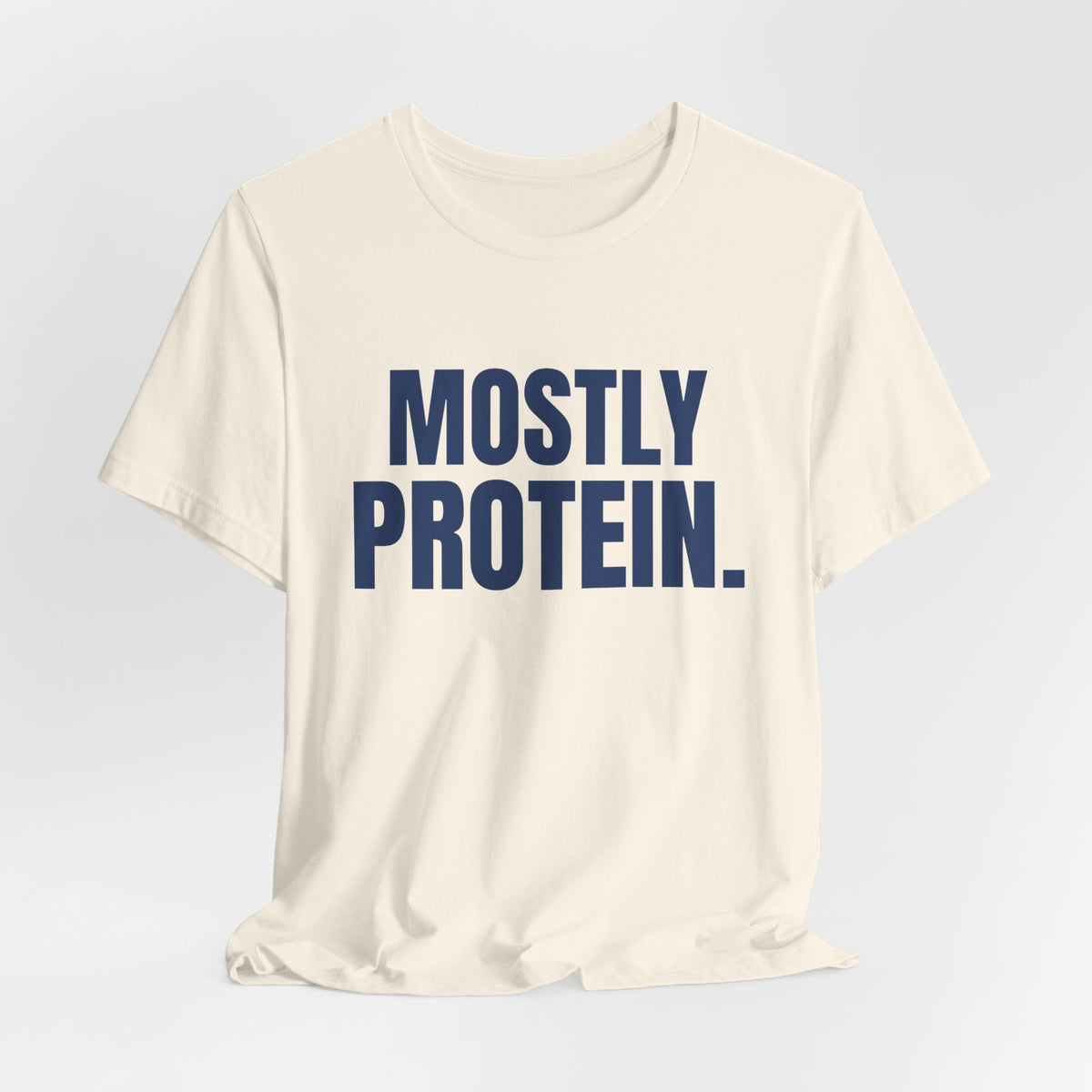 Mostly Protein Tee (Navy Blue Ink)