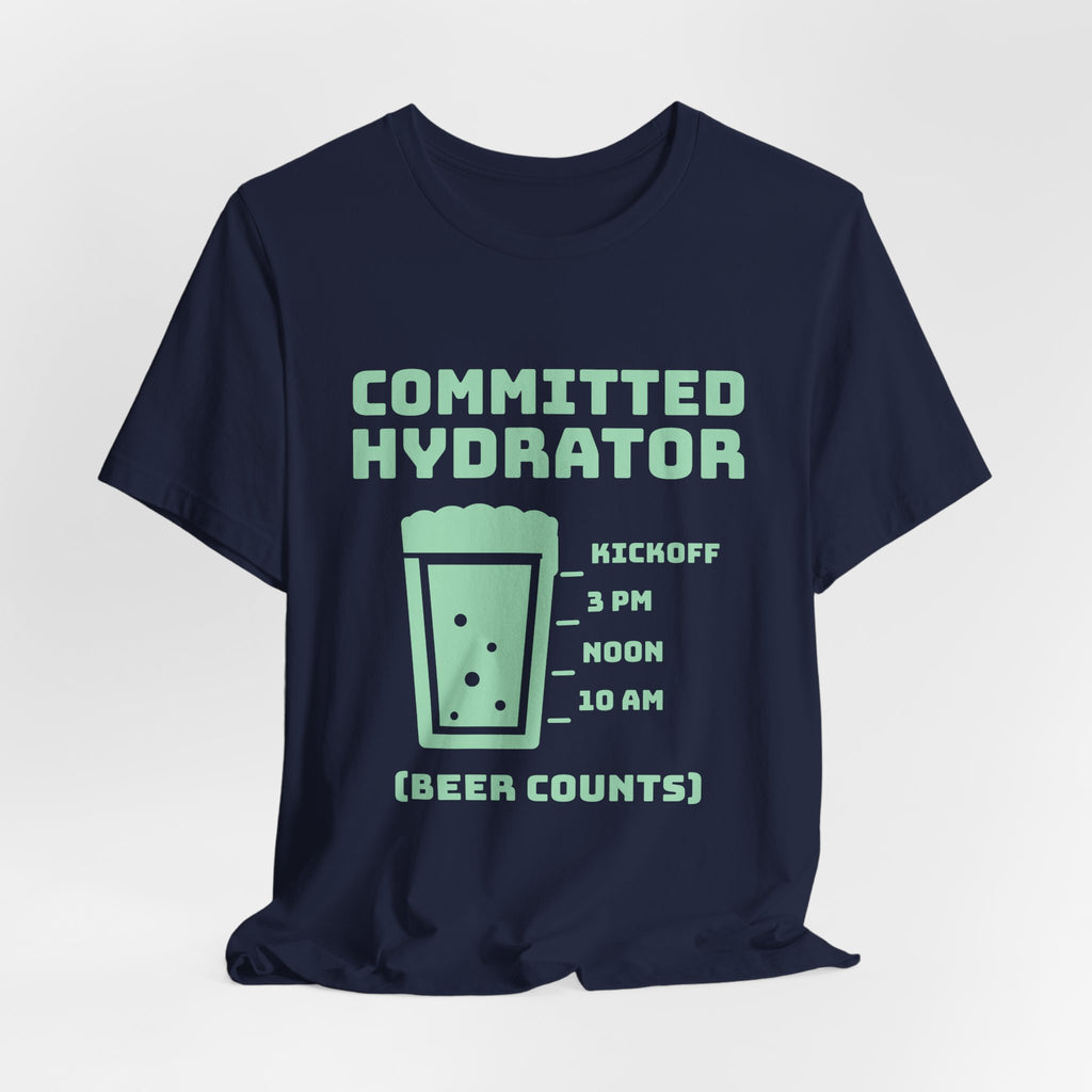 Committed Hydrator (Beer Counts) Tee (Mint Green Ink)